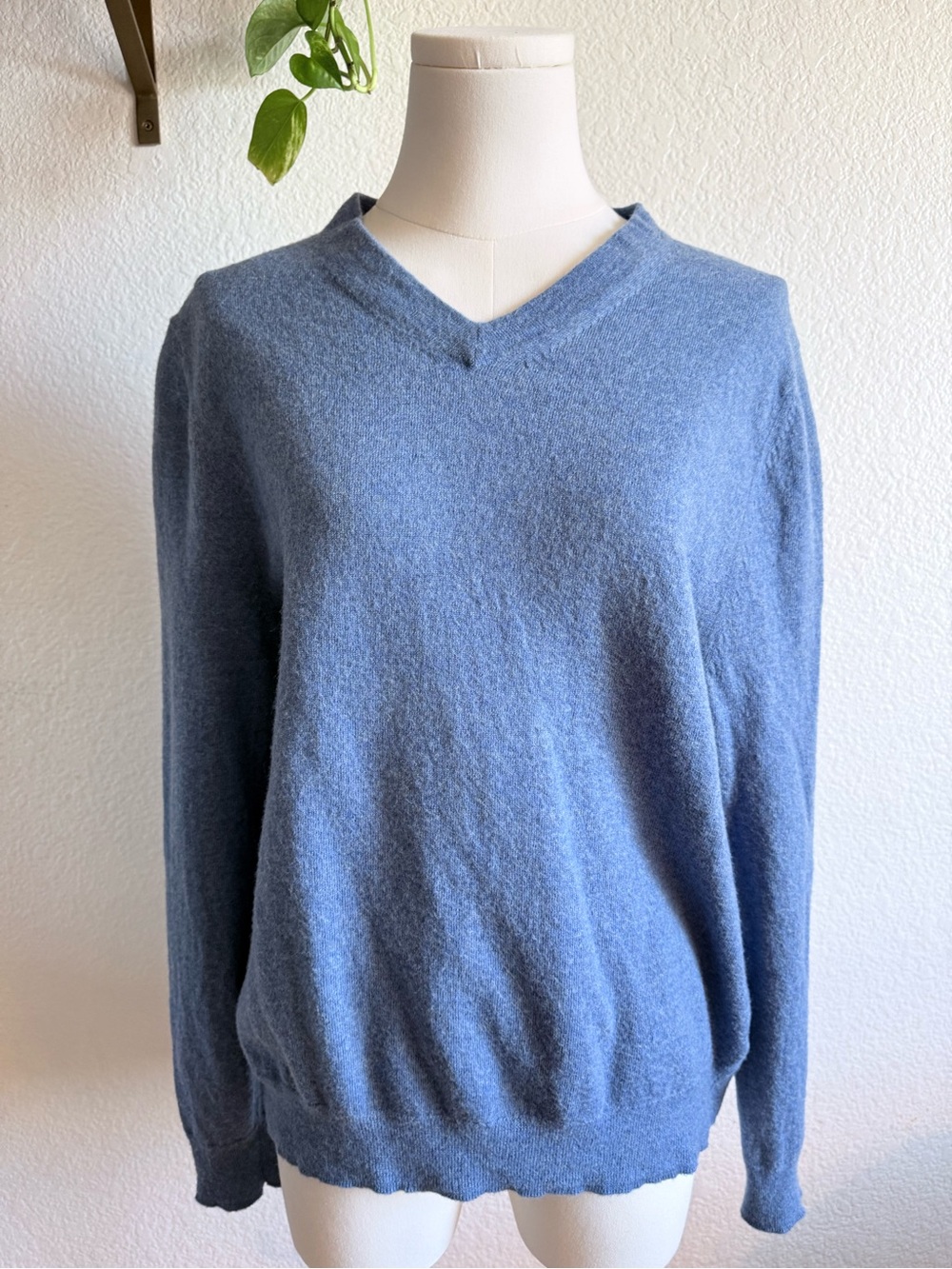 Nordstrom Marino Wool V-Neck Men’s Sweater size Large Very Soft!